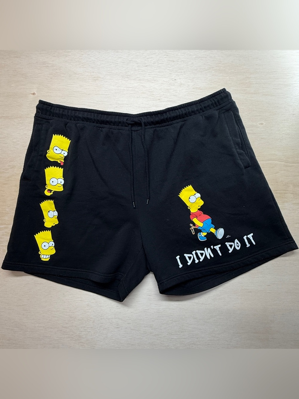 The Simpsons Bart Simpson Graphic Sweat Shorts - Men's Size 4X